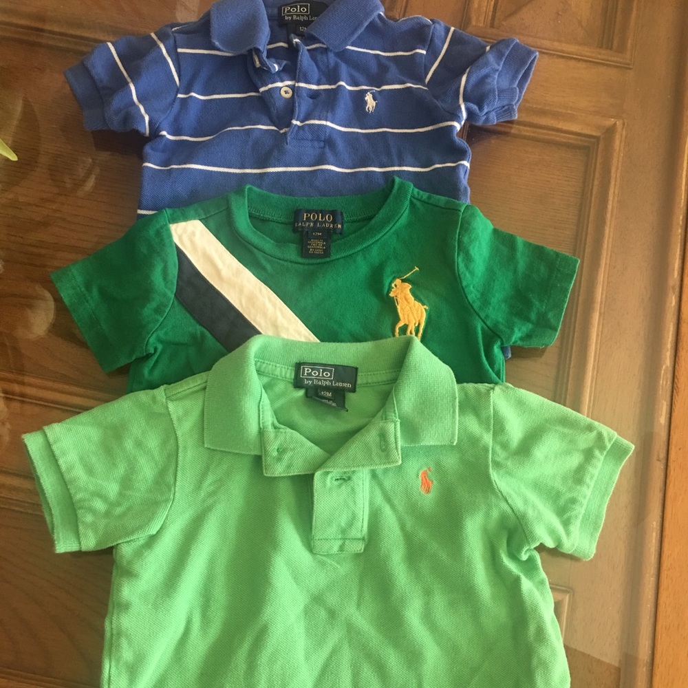 Lot of 3 boys Ralph Lauren shirts size 12 months